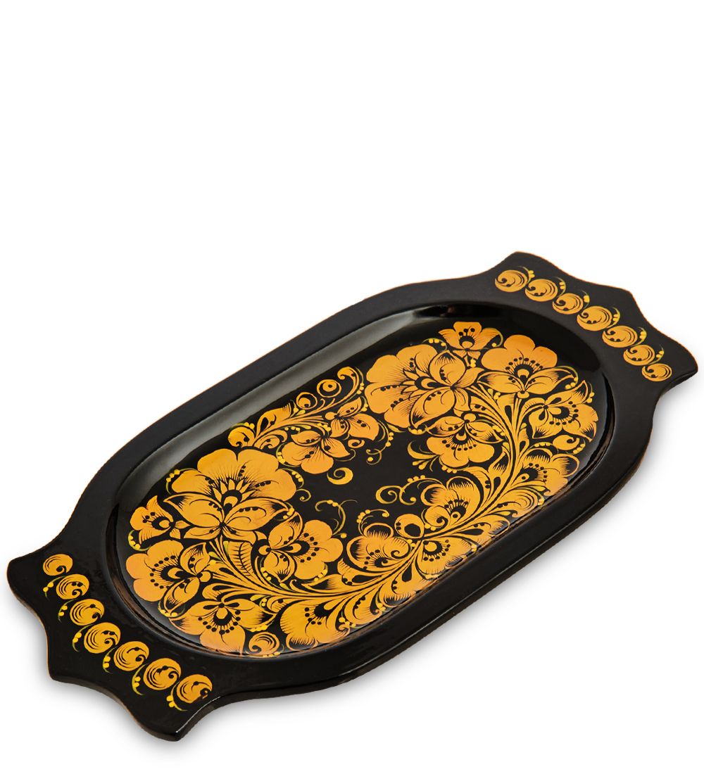 Народные промыслы ХЛ-054/2 Лоточек 260х140х25 (Хохлома)