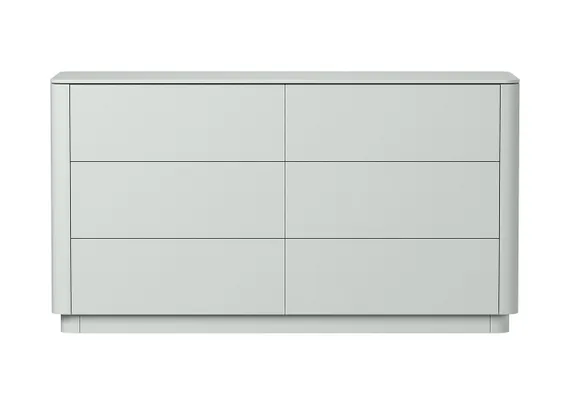 Комод Tammi 6 ящиков ширина 140 см (светло-серый)