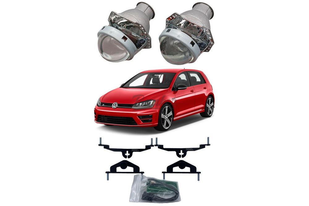 Готовый комплект для замены штатных линз Volkswagen Golf VII дорестайлинг 2012-2017 Valeo 2 AFS