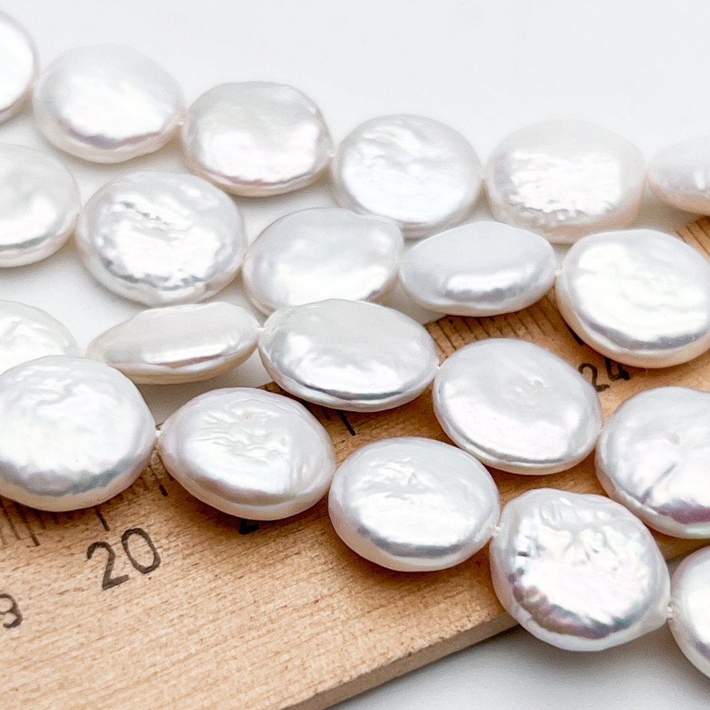 Жемчуг бусины, размер около 12-13 мм, цена за набор 5 штук