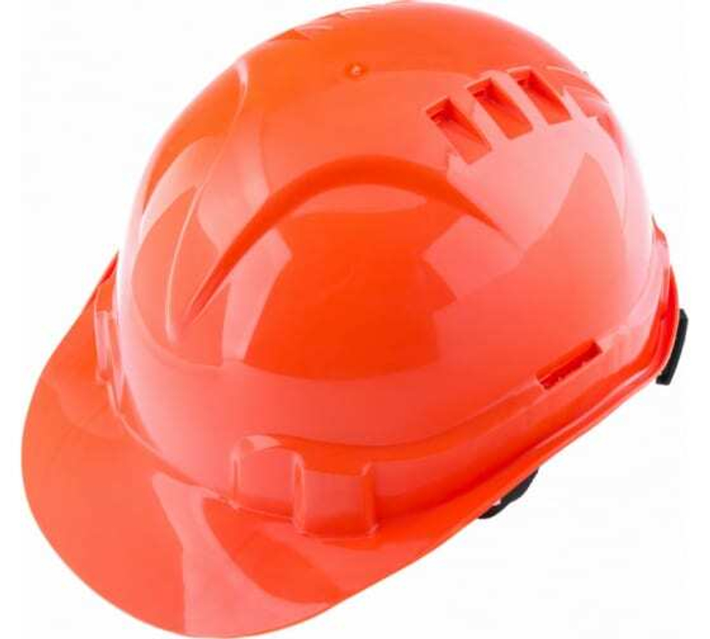 КАСКА ЗАЩИТНАЯ СИБРТЕХ С ХРАПОВЫМ МЕХАНИЗМОМ ЕВРОПЛАСТ ОРАНЖЕВАЯ 89108