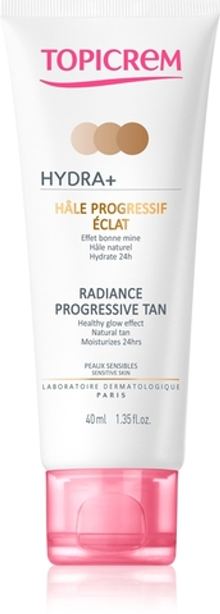 Topicrem UH FACE HYDRA+ Radiance Progressive Tan - осветляющий тональный крем, 40 ml