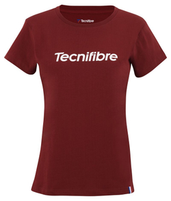 Футболка для девочки Tecnifibre Club Cotton Junior - cardinal