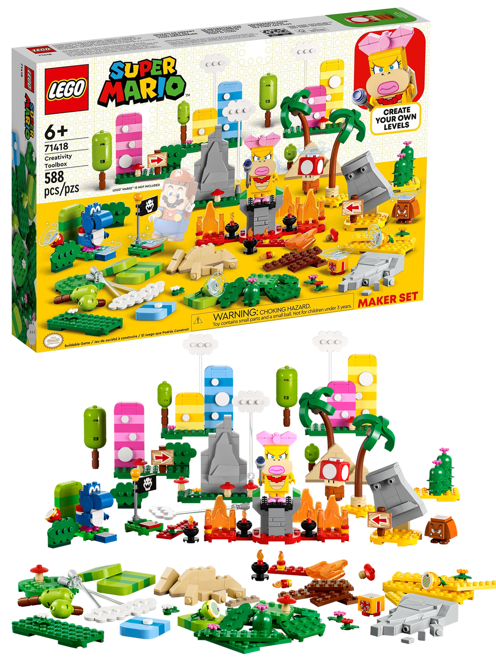 Конструктор Лего Супер Марио Набор творческого конструктора 71418 LEGO Super Creativity Toolbox Maker Set 588 деталей 6+