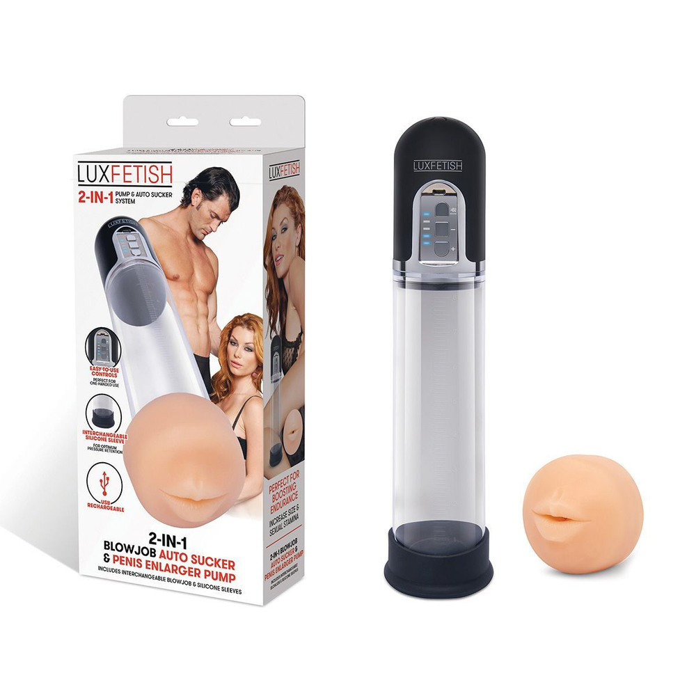 Автоматическая вакуумная помпа-мастурбатор Blowjob Auto Sucker&Penis Enlarger Pump