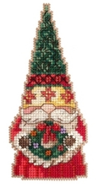 "Гном с новогодним венком"-JS20-2212 вышивка