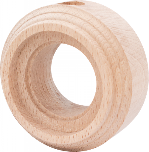 Рамка 1-местная для монтажа с декоративной трубой, бук, цвет натурэль (2 выхода для труб) BF1-610-10/T-2