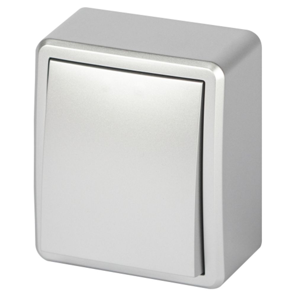 Выключатель ЭРА Эксперт 11-1202-03 с подсветкой IP20 10АХ-250В ОУ алюминий | Эра Эксперт