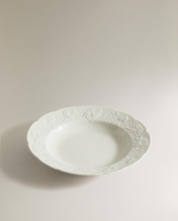 Zara Home тарелка глубокая из фарфора, цвет кремовый, 22.5 см