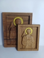 Освященная Икона Св. мученика Трифона 23.5х19см дуб