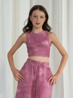 Летний кроп топ трикотажный детский варенка