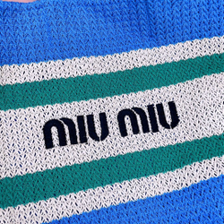 Miu Miu Woven Fabric Tote Bag