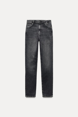 ZARA ДЖИНСЫ SKINNY С ВЫСОКОЙ ПОСАДКОЙ — ZW COLLECTION, СЕРЫЙ