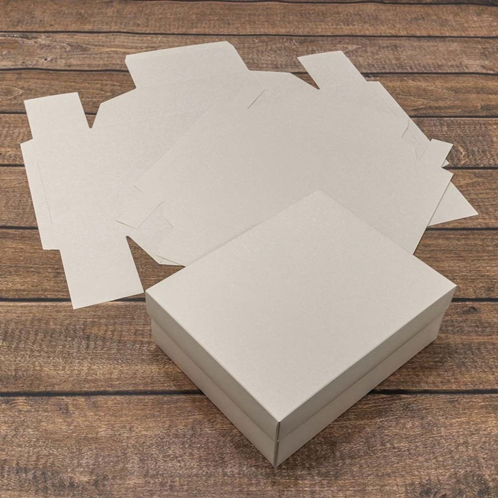 Коробка Для конфет сборная 20х16х7 см (Белый, Крафт)