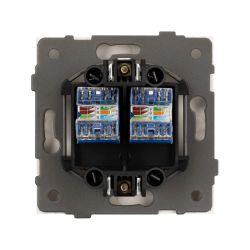 Механизм компьютерной розетки двойной SCT-TENDO-MPC2-PL-GD (RJ-45, CAT6) (Arlight, Песочный) 054103