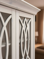 Витрина Вера, 90х40х195, двухдверная витрина, массив сосны, Dipriz