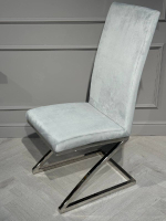 Стул обеденный Ist Casa Палермо, 60х46х105 см, серый, глянцевое серебро