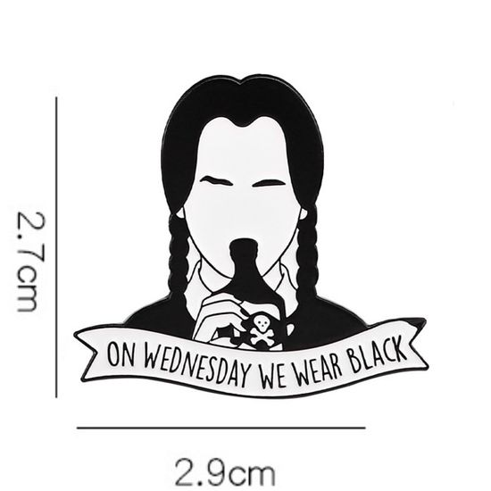 Значок металлический на одежду/Пин. Уэнсдэй. Wednesday