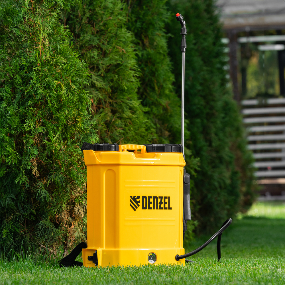 Опрыскиватель ранцевый аккумуляторный D-12LA, 12 л, 12 В, 8 Ач// Denzel