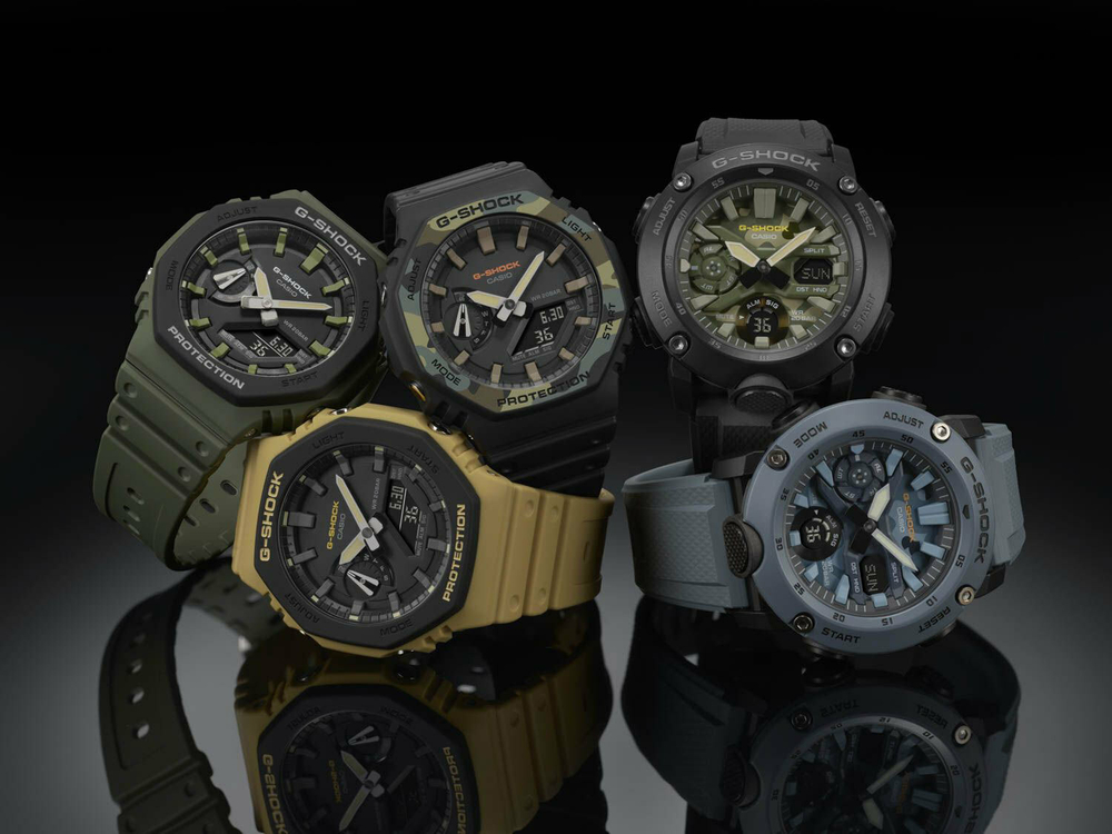 Японские наручные часы Casio G-SHOCK GA-2110SU-3AER с хронографом