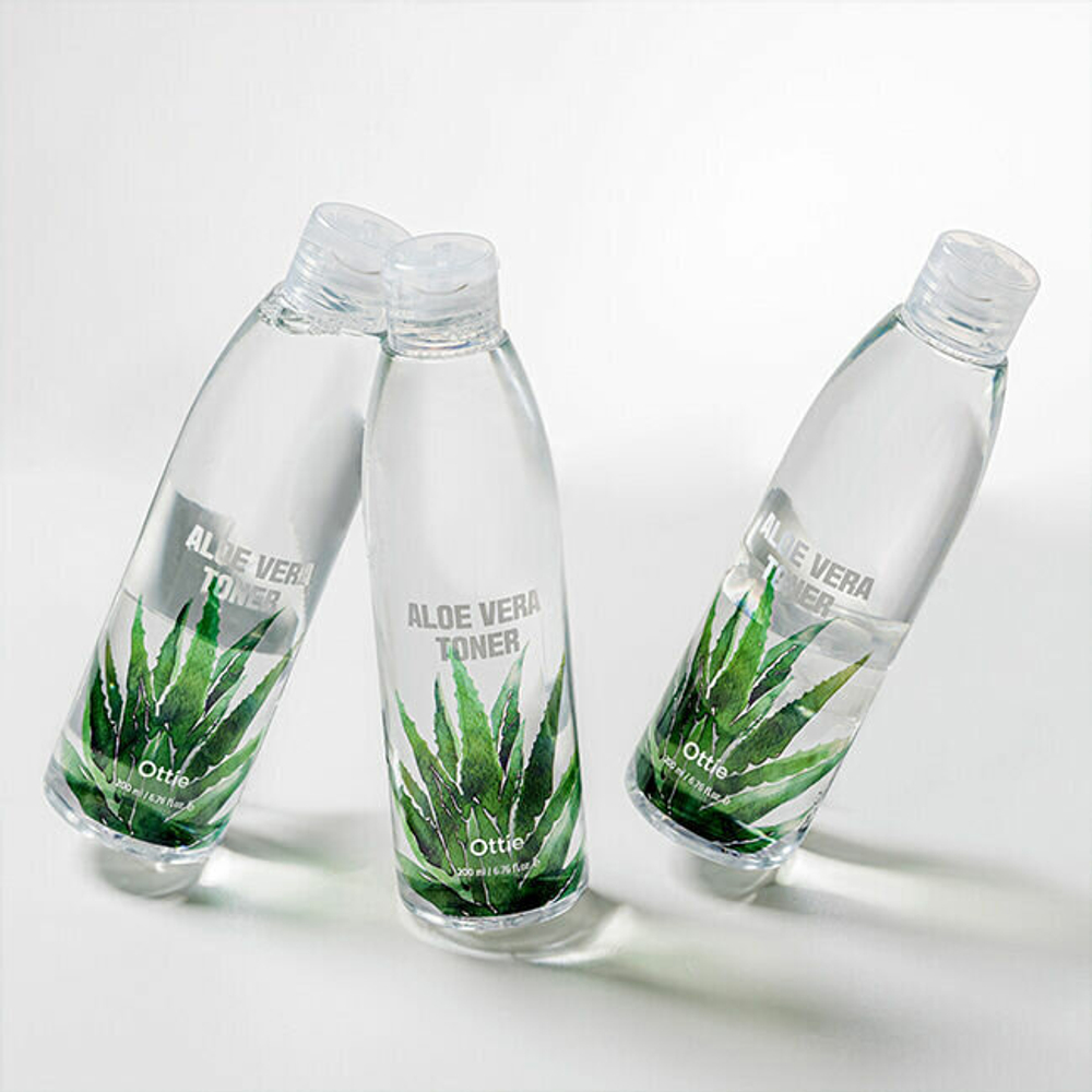 Успокаивающий тонер с тремя видами алоэ Ottie Aloe Vera Toner, 200мл