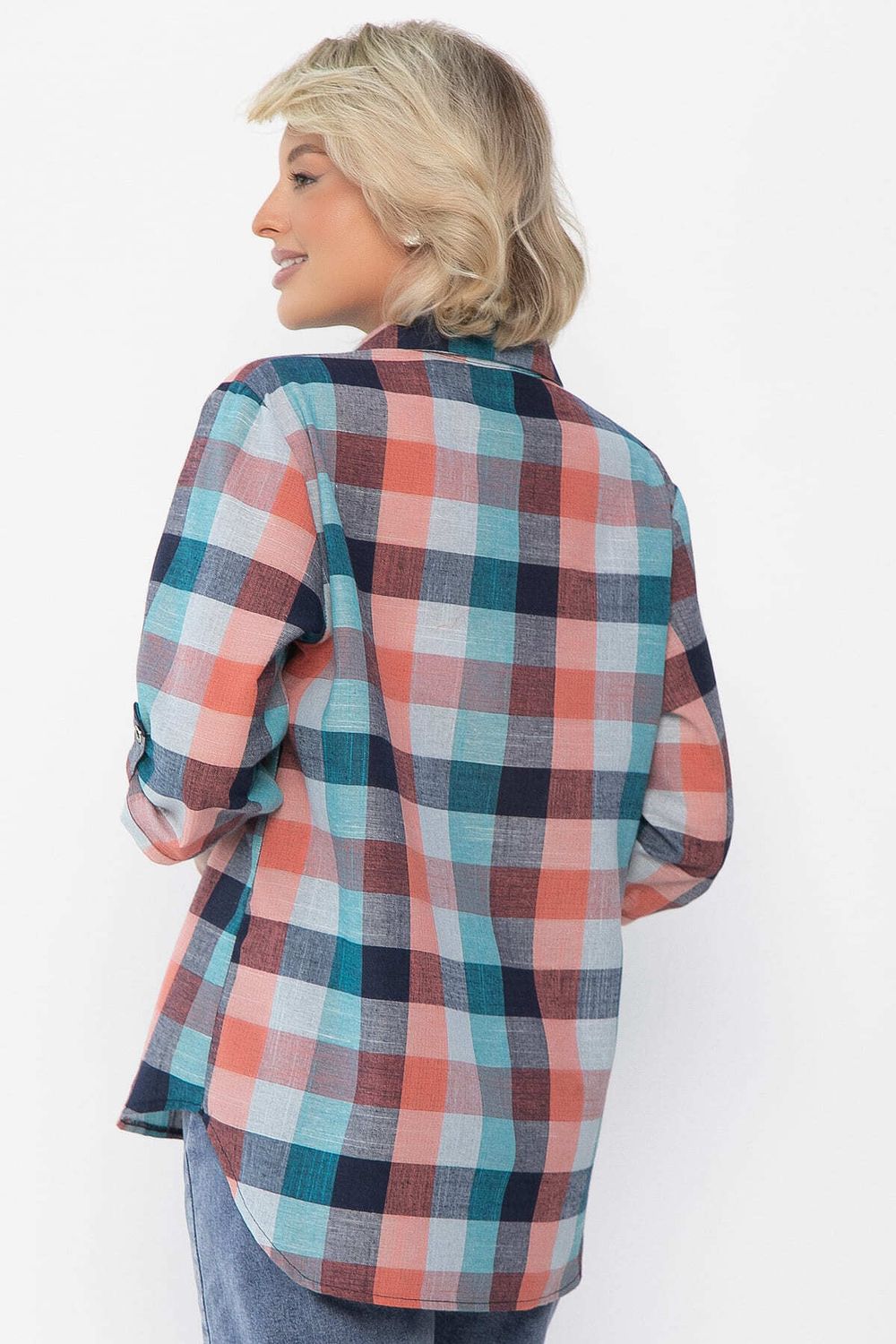 Рубашка Аланта НЬЮ (зелено-оранжевая) Б14038-18М LT Collection