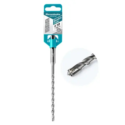 Бур по бетону SDS+ 10х160 (4 грани) RENNBOHR QUADRO  511016