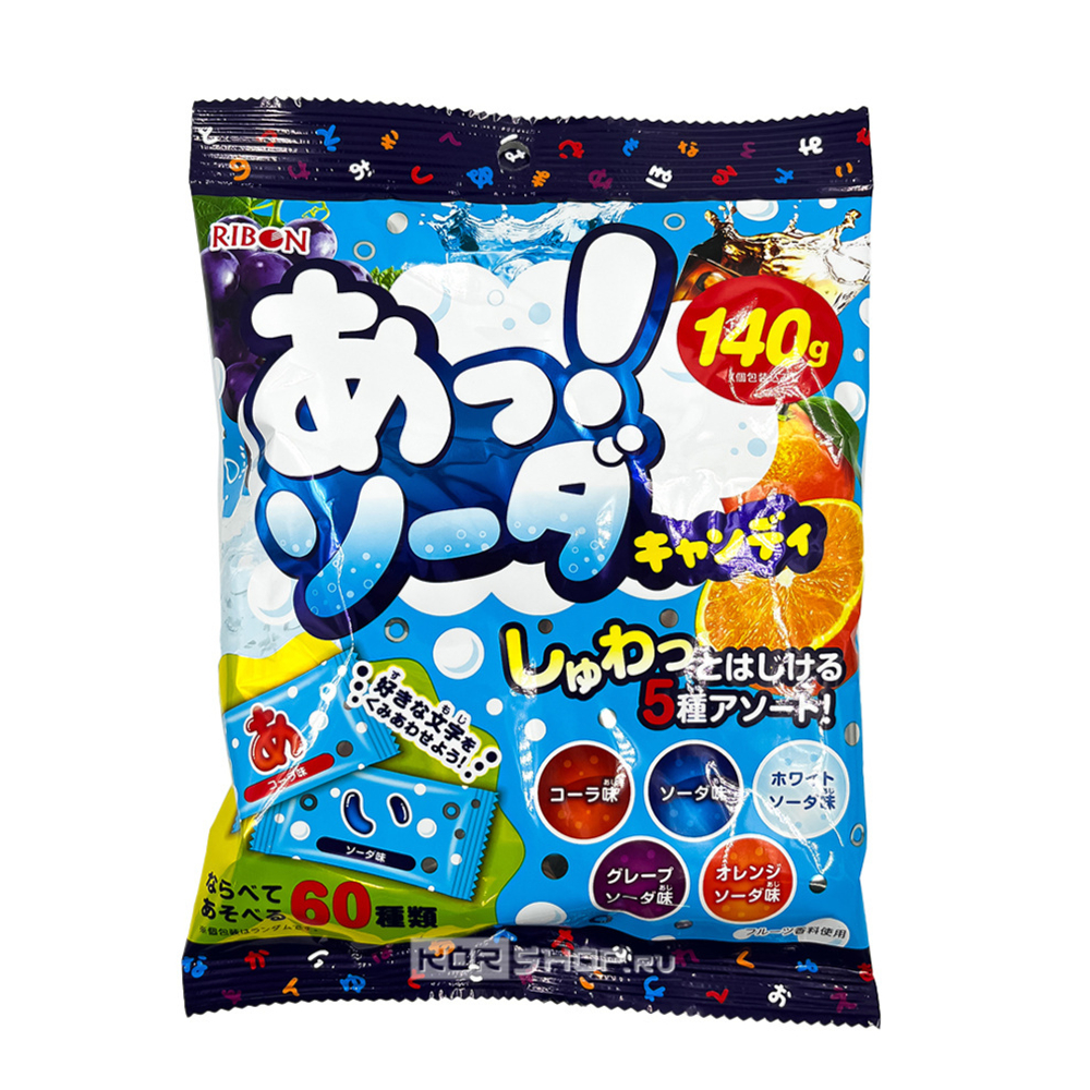 Ribon "А! СОДА!", карамель леденцовая со вкусом содовой, 140 гр