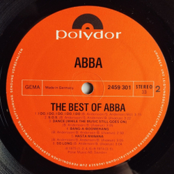 Винтажная виниловая пластинка LP The Best Of ABBA АББА (Germany 1975)