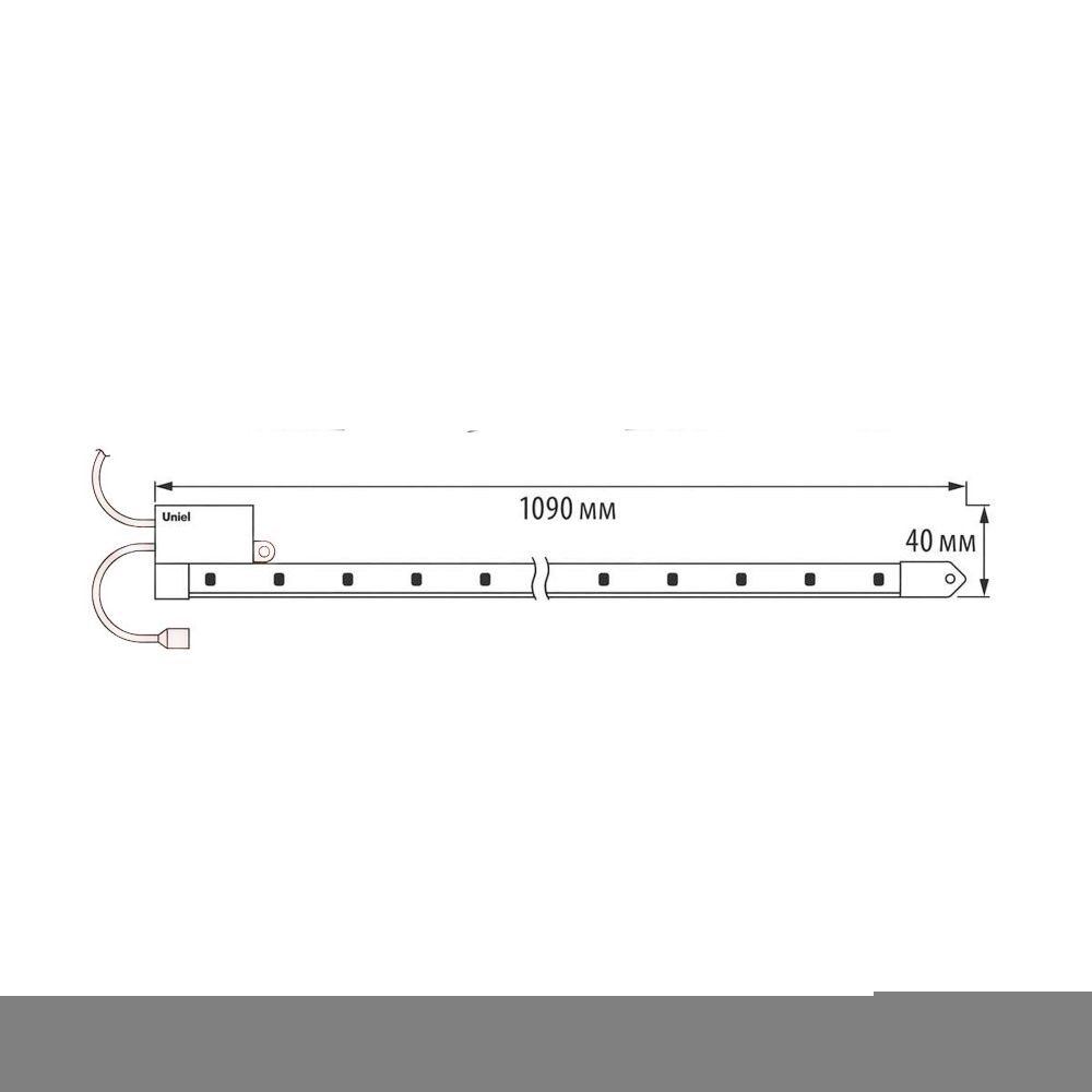 ULY-P91-20W-SPFR-K IP65 AC220V CLEAR KIT09 Светильник для растений светодиодный линейный. 1200мм. Спектр для фотосинтеза. В составе набора из 9-ти штук. TM Uniel