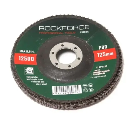 Диск лепестковый торцевой 115х22мм P80 ROCKFORCE RF-FD480M