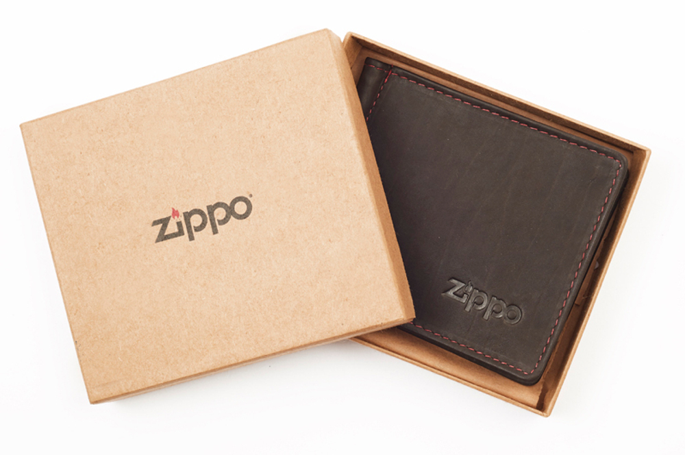 Кожаное двойное портмоне с зажимом для денег ZIPPO 2005125