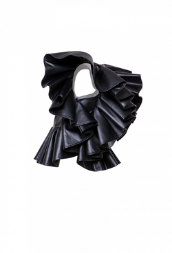 Топ черный из экокожи 16-03-22 SS