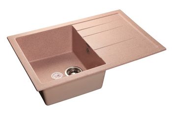 GRANFEST Мойка мрамор QUADRO GF-Q--780L  чаша с крылом 780*500 мм  розовый арт.GF-