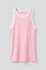 Топ из хлопковой рибаны с контрастной отделкой