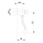 СМЫВНОЕ УСТРОЙСТВО ДЛЯ ПИССУАРА LM4612C ПРОДЖЕКТ ХРОМ (К/К8) 2 528