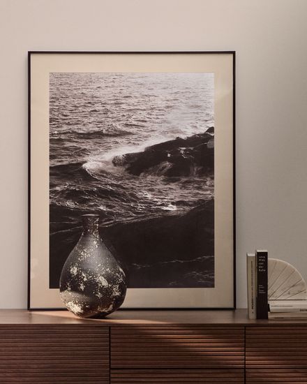 Керамическая ваза Orelin в черно-белом цвете 39 см