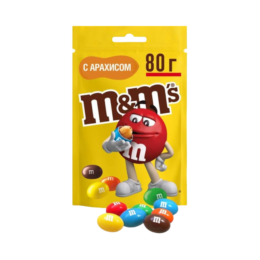 Драже "M&Ms" с арахисом 80г