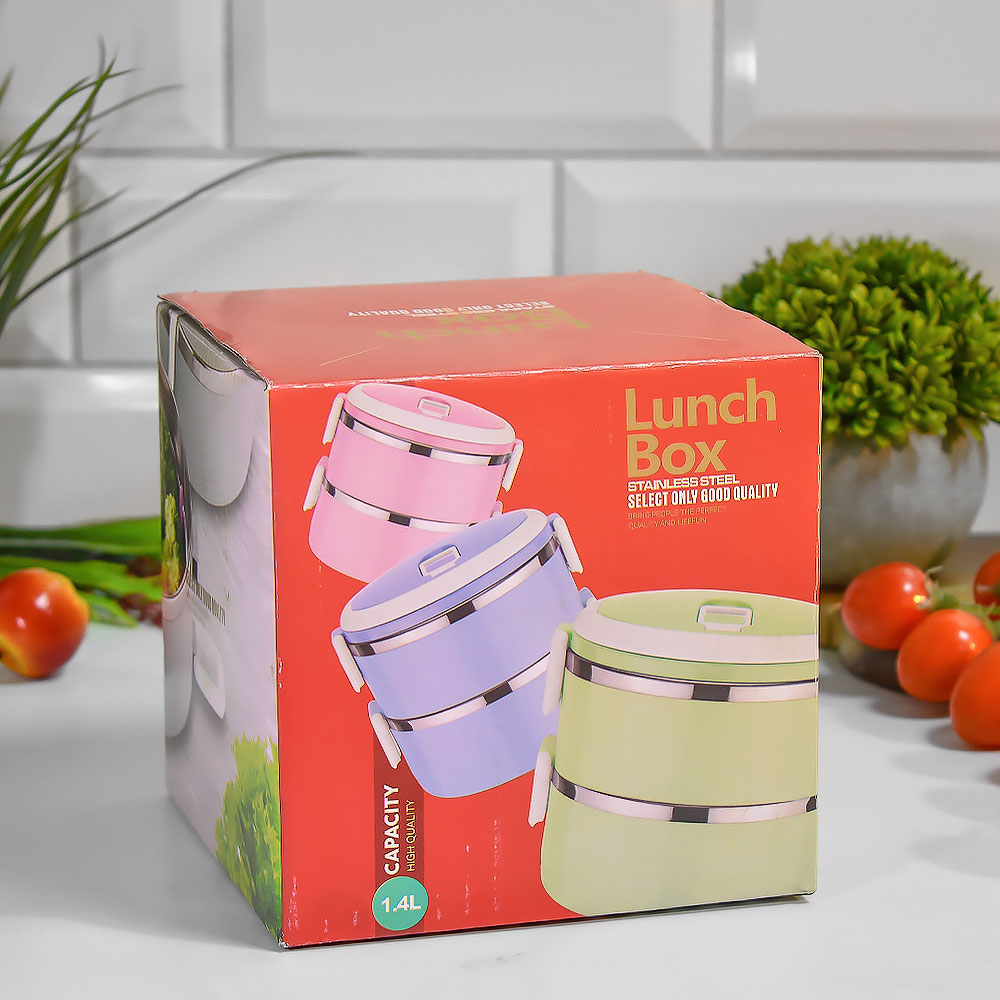 Ланч-бокс 2 отделения 1л нерж, пластик