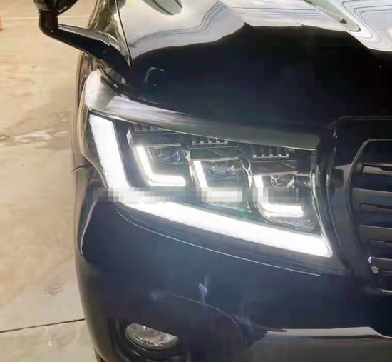 Передние фары Ленд Крузер 200 V6 type [Комплект Л+П; Биксеноновая линза; электрокорректор; яркие ходовые огни]