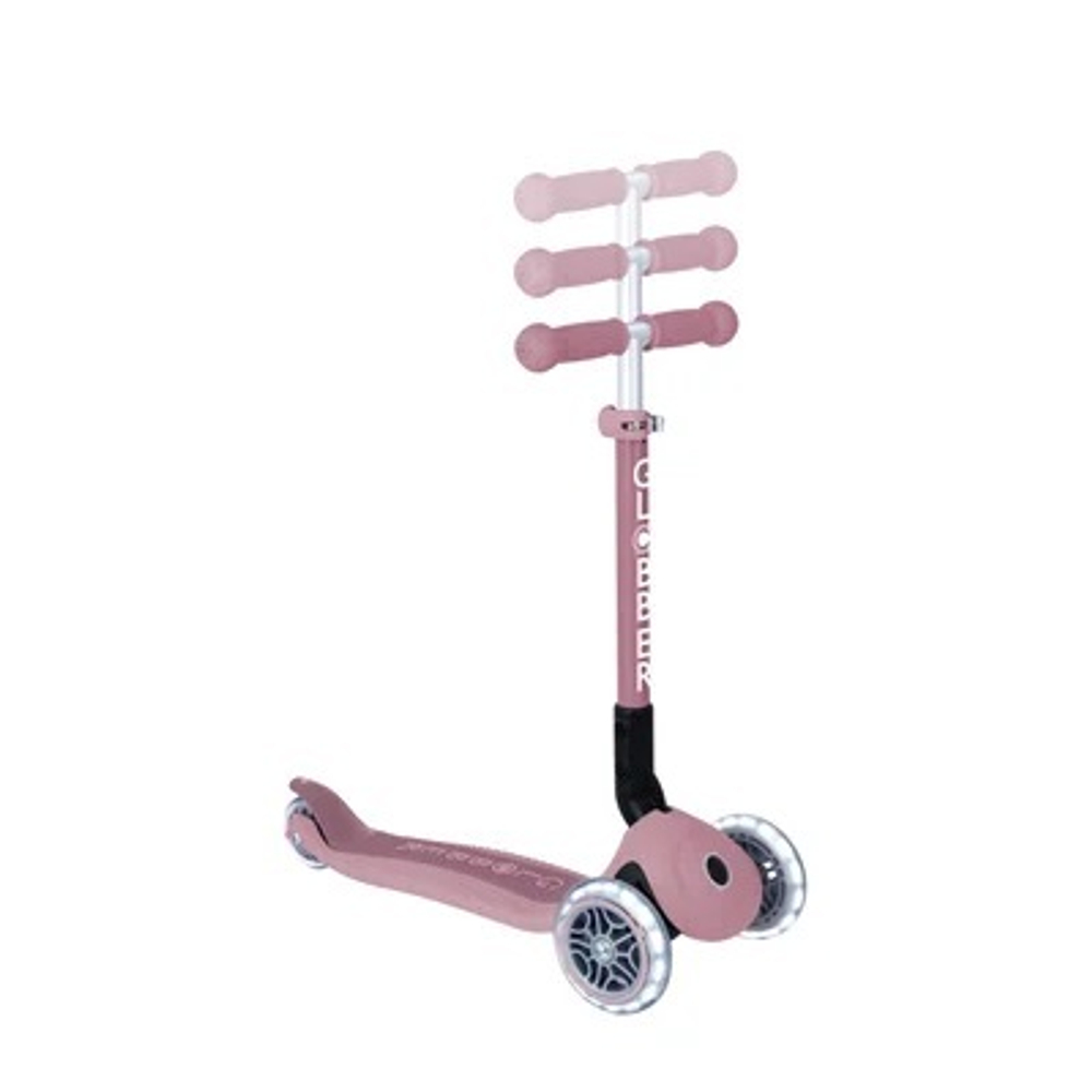 Самокат Globber Junior Foldable Lights Ecologic розовый