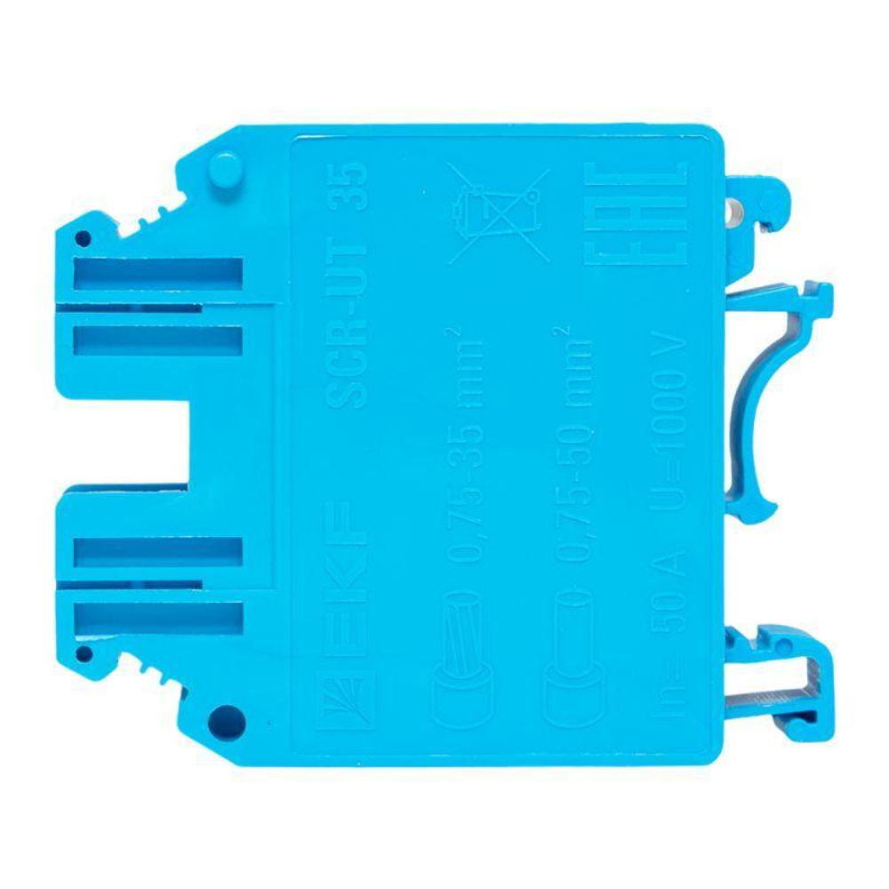 Колодка клеммная винтовая 35 UT син. EKF scr-ut-35-b