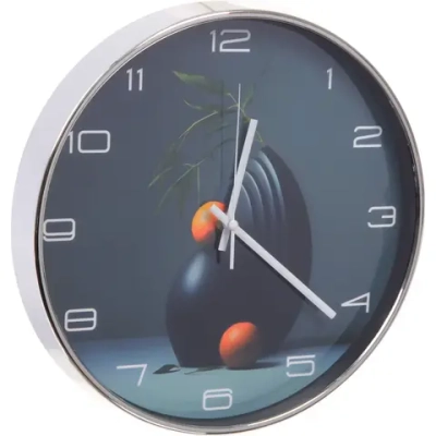 Часы настенные «HOME STYLE» 30см Ваза, серебристый корпус