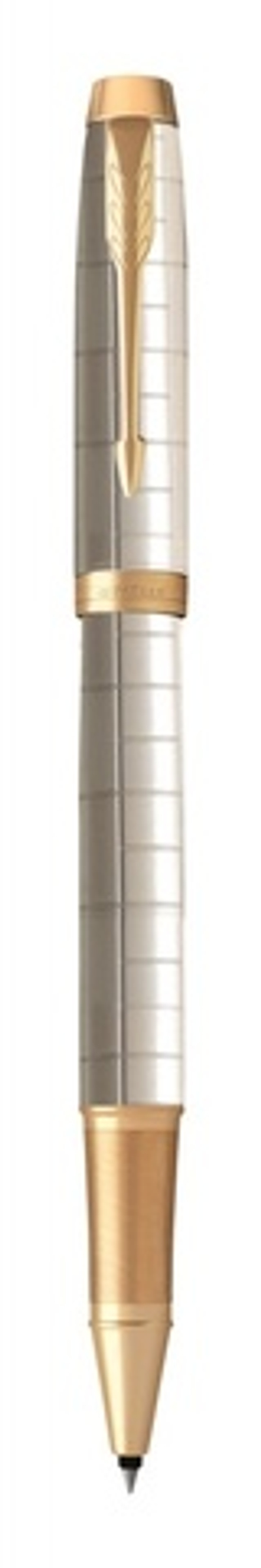 Ручка роллер Parker IM Premium T318  Pearl GT, стержень: F, цвет чернил: black, в подарочной упаковке.