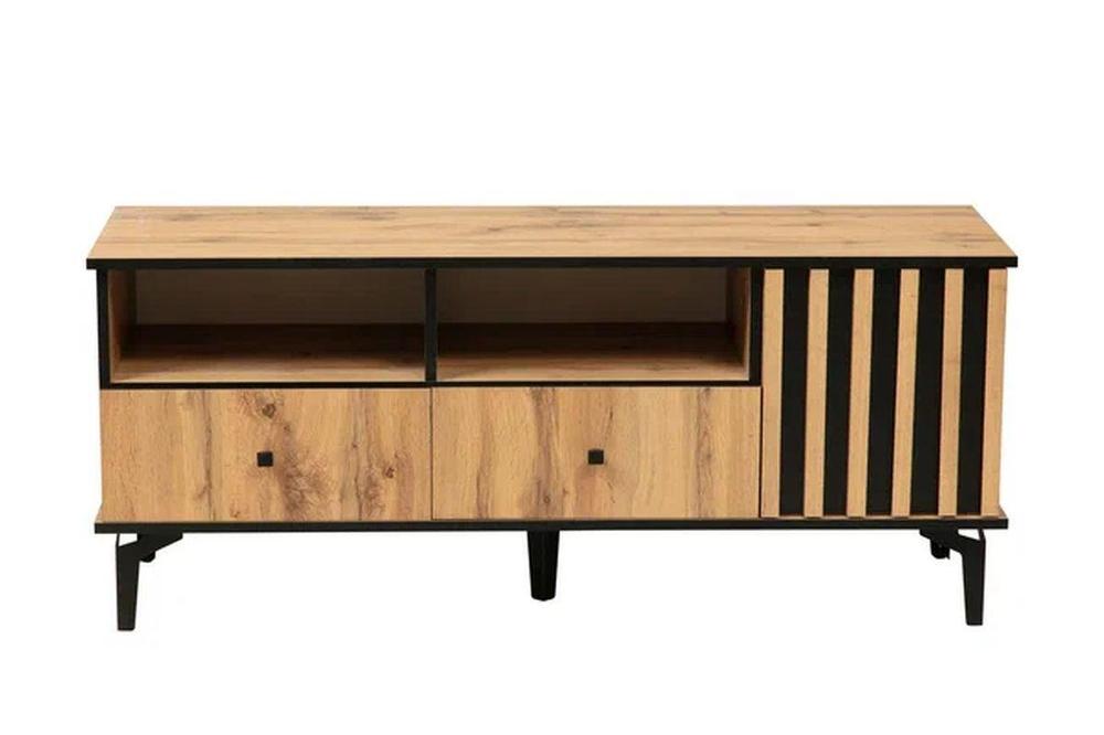 Тумба под ТВ Либерти 51.06 (опора h150) Дуб вотан/Черный