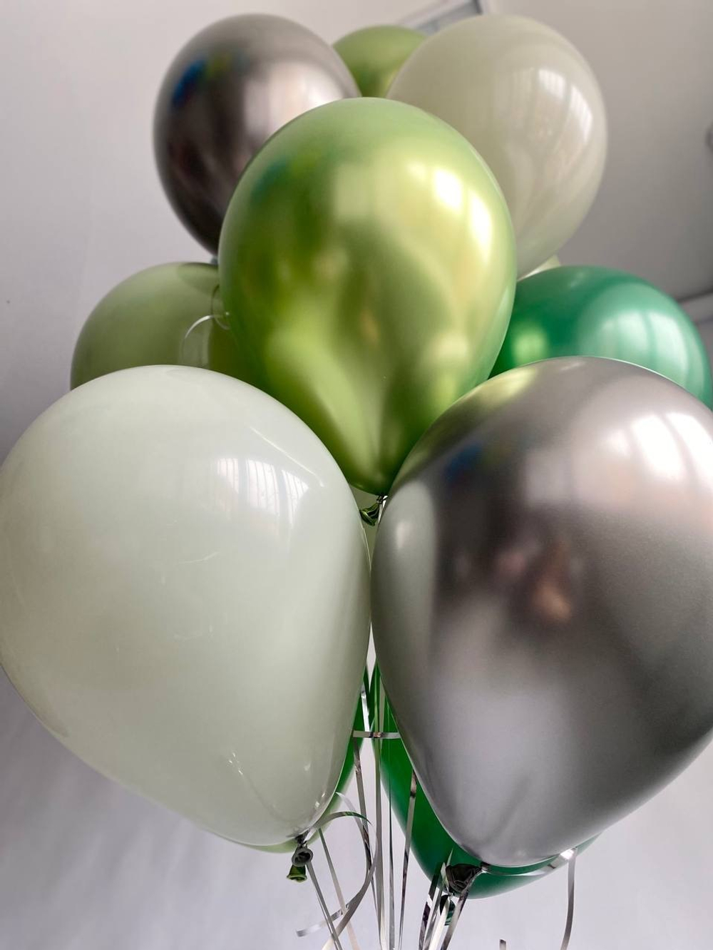 Воздушные шары хром зеленый №1560