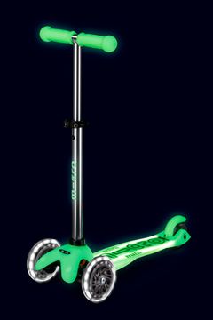 Самокат Mini Micro Deluxe Glow Plus (светящийся) LED ледяной лайм