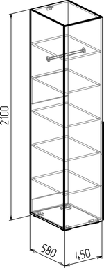 ДЕНВЕР №28 Пенал комби 580 ЛЕВЫЙ