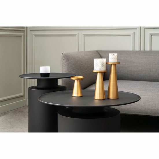 Набор подсвечников fyr, золотистые, 3 шт.