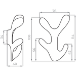 Крючок настенный MB-LM/K-005 SG матовое золото